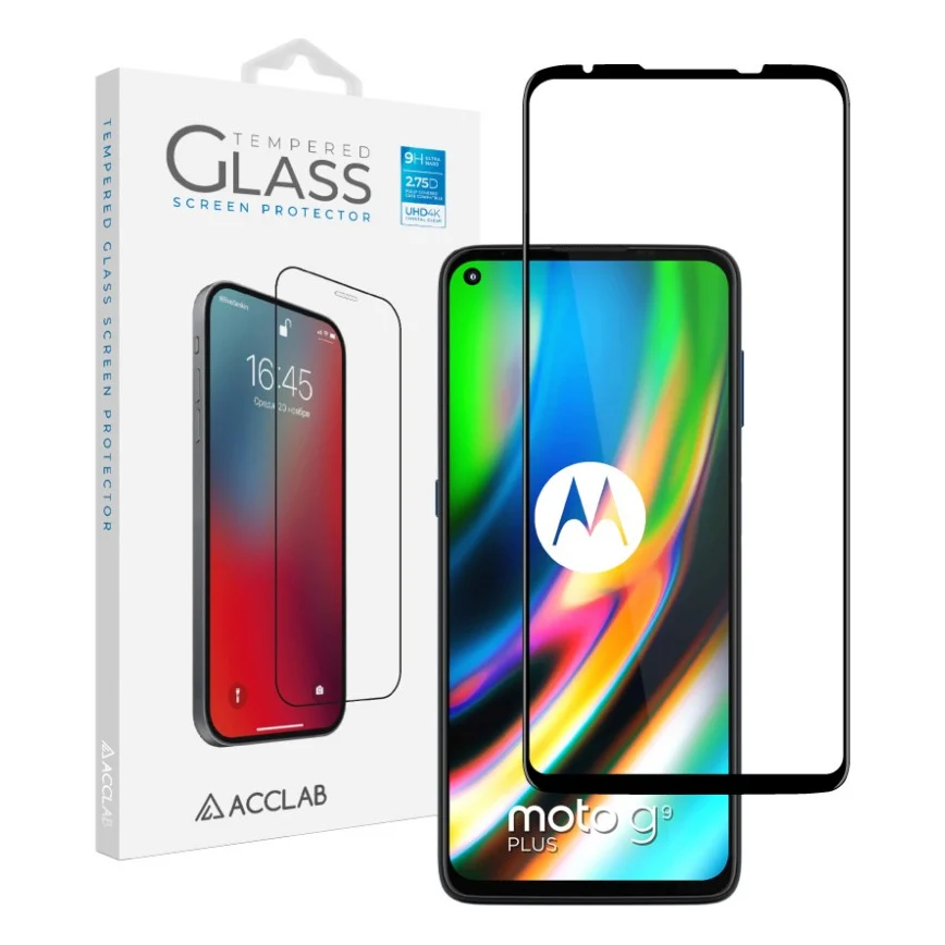 Скло захисне ACCLAB Full Glue MOTO G9 Plus (1283126509049)