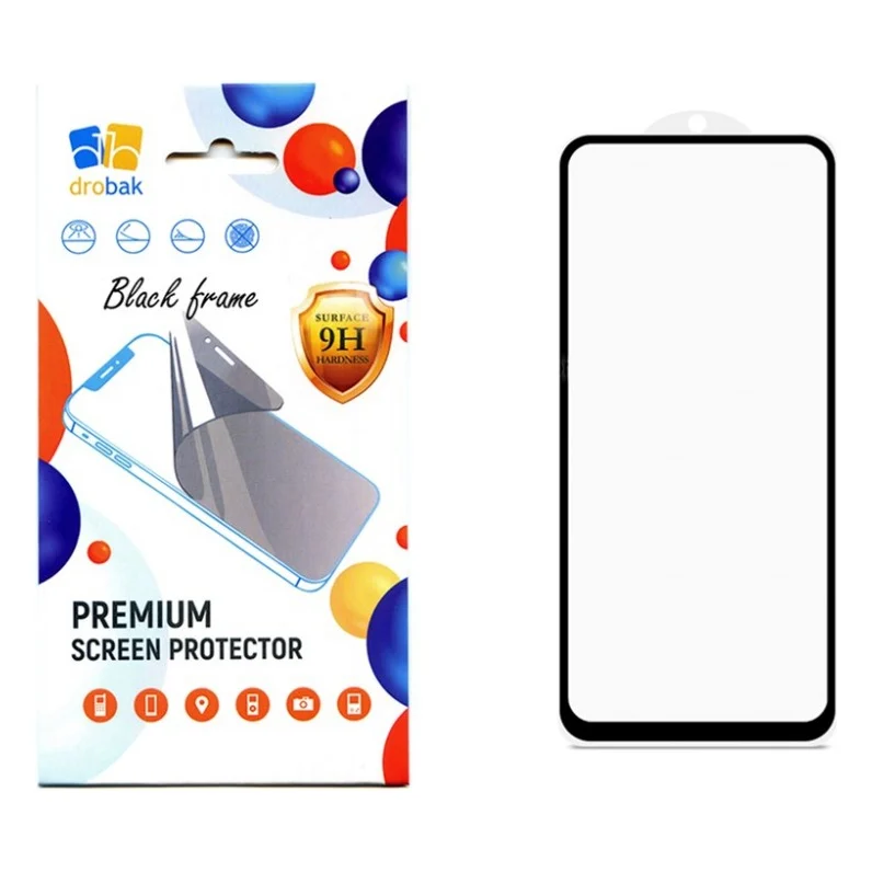 Скло захисне Drobak Poco X5 5G (Black) (535310) (535310)