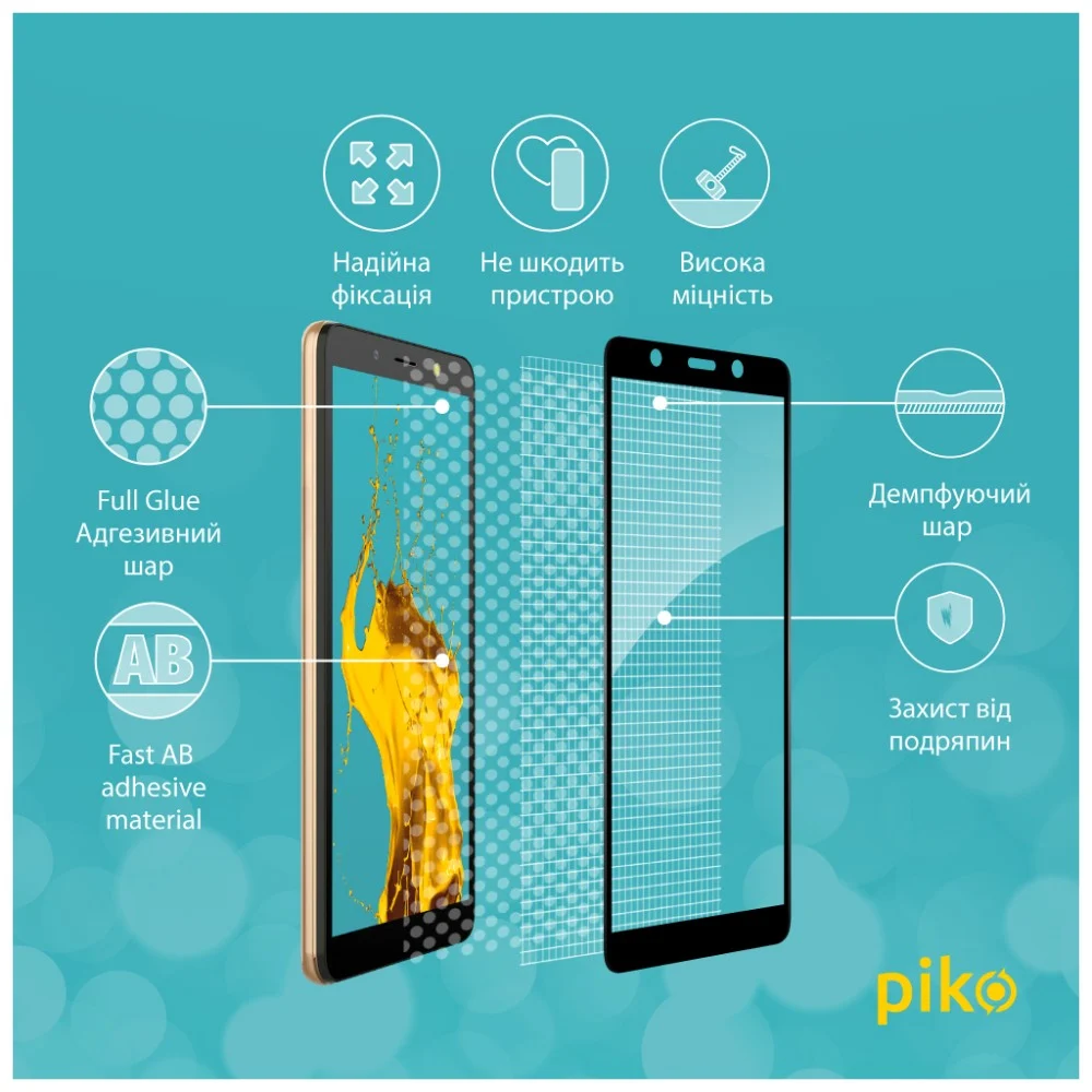Скло захисне Piko Full Glue Tecno POP 3 (BB2) (1283126503191) — фото 4
