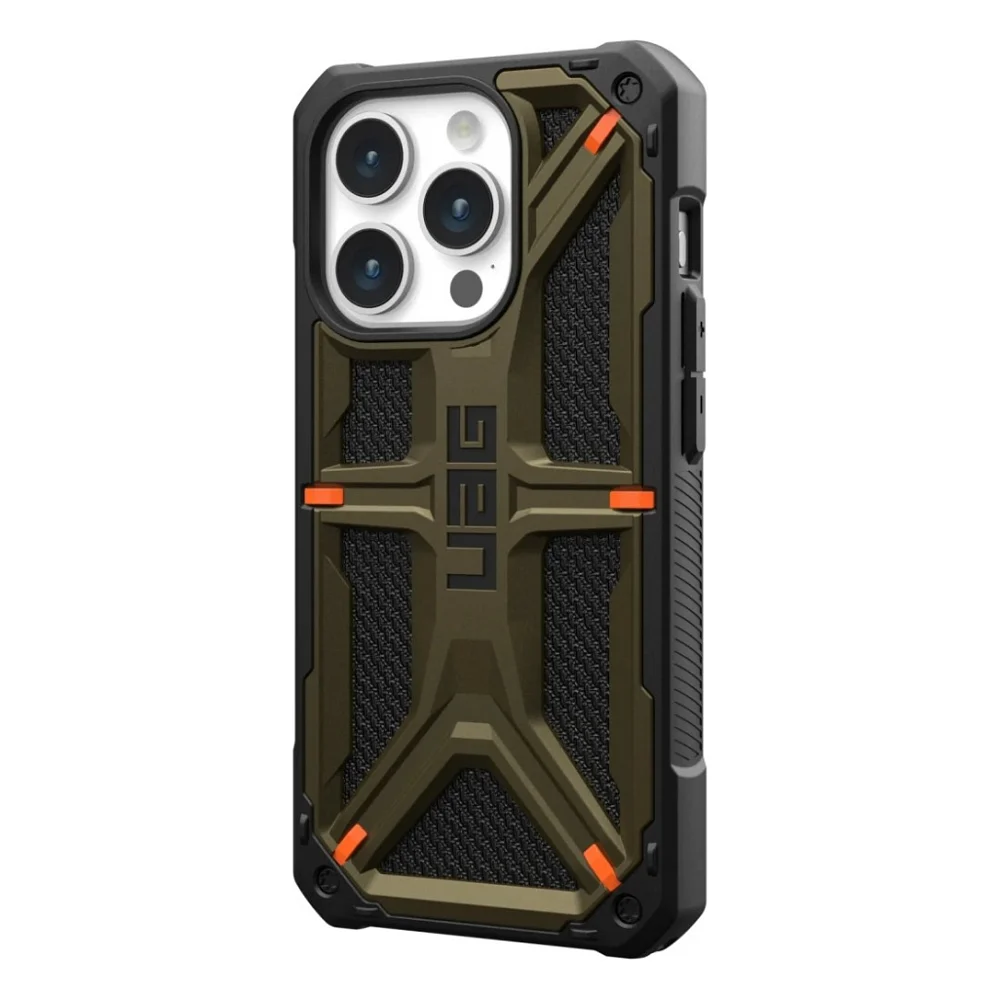 Чохол до мобільного телефона UAG Apple iPhone 15 Pro Max Monarch, Kevlar Elemental Green (11429811397B) — фото 3