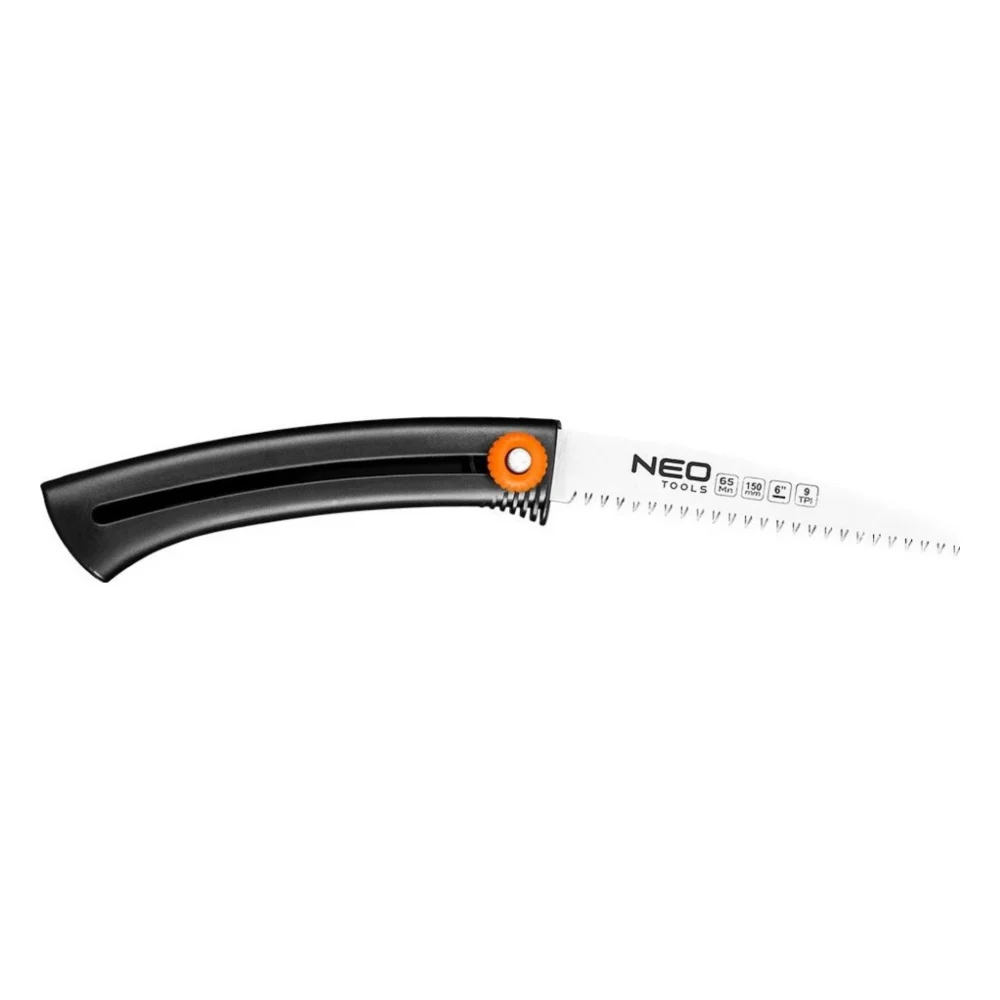 Ножівка Neo Tools 150мм, висувне полотно, 3D зуби, сталь 65Mn (42-100)