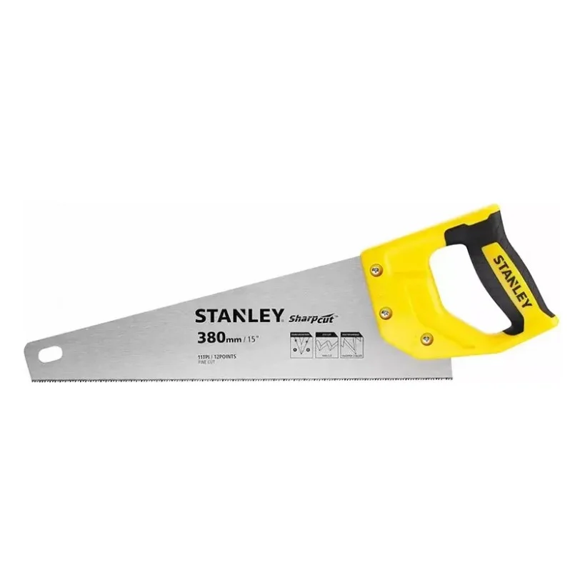 Ножівка Stanley SHARPCUT із загартованими зубами, L=380мм, 11 tpi. (STHT20369-1)
