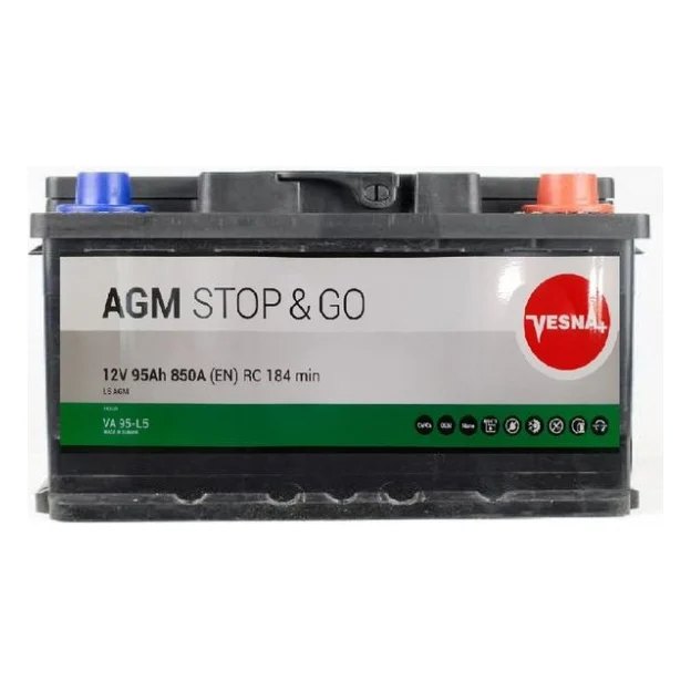 Акумулятор автомобільний Vesna 95 Ah/12V AGM Euro (314 090)