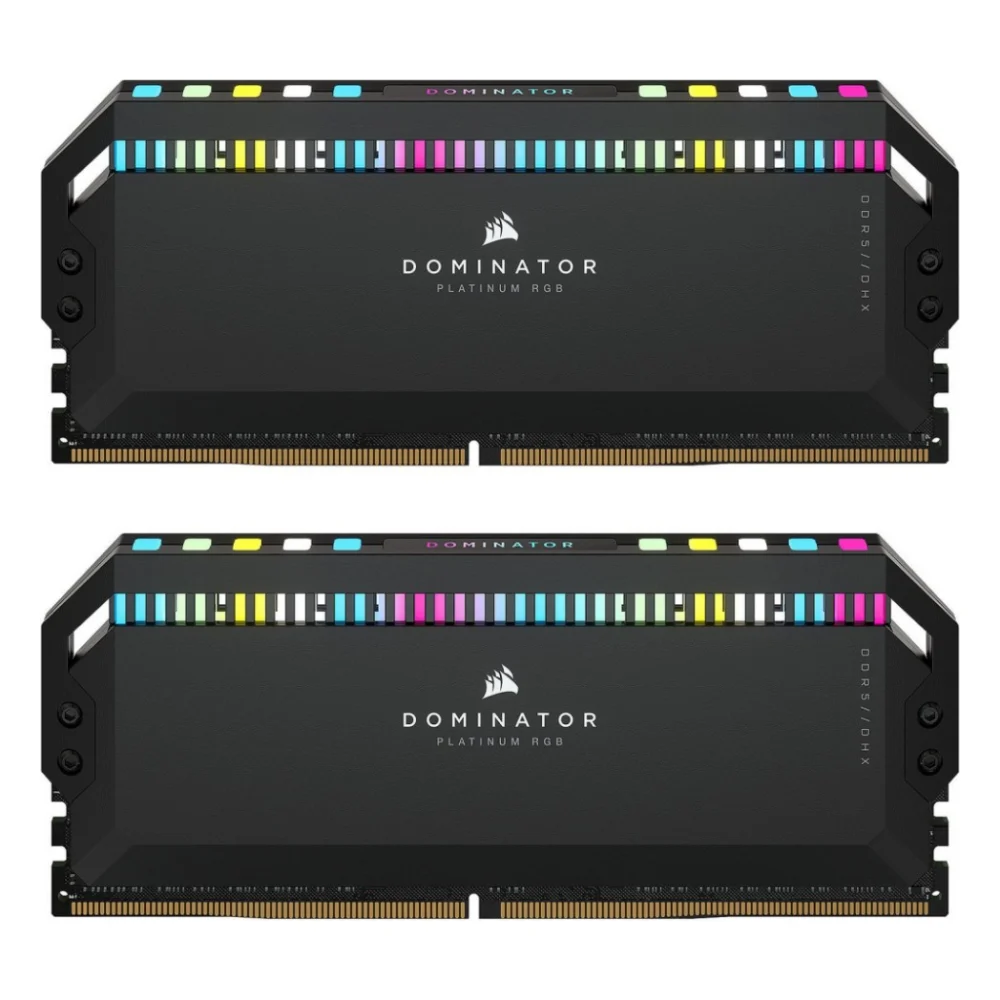 Модуль пам'яті для комп'ютера DDR5 32GB (2x16GB) 6200 MHz Dominator Platinum RGB Black Corsair (CMT32GX5M2X6200C36)
