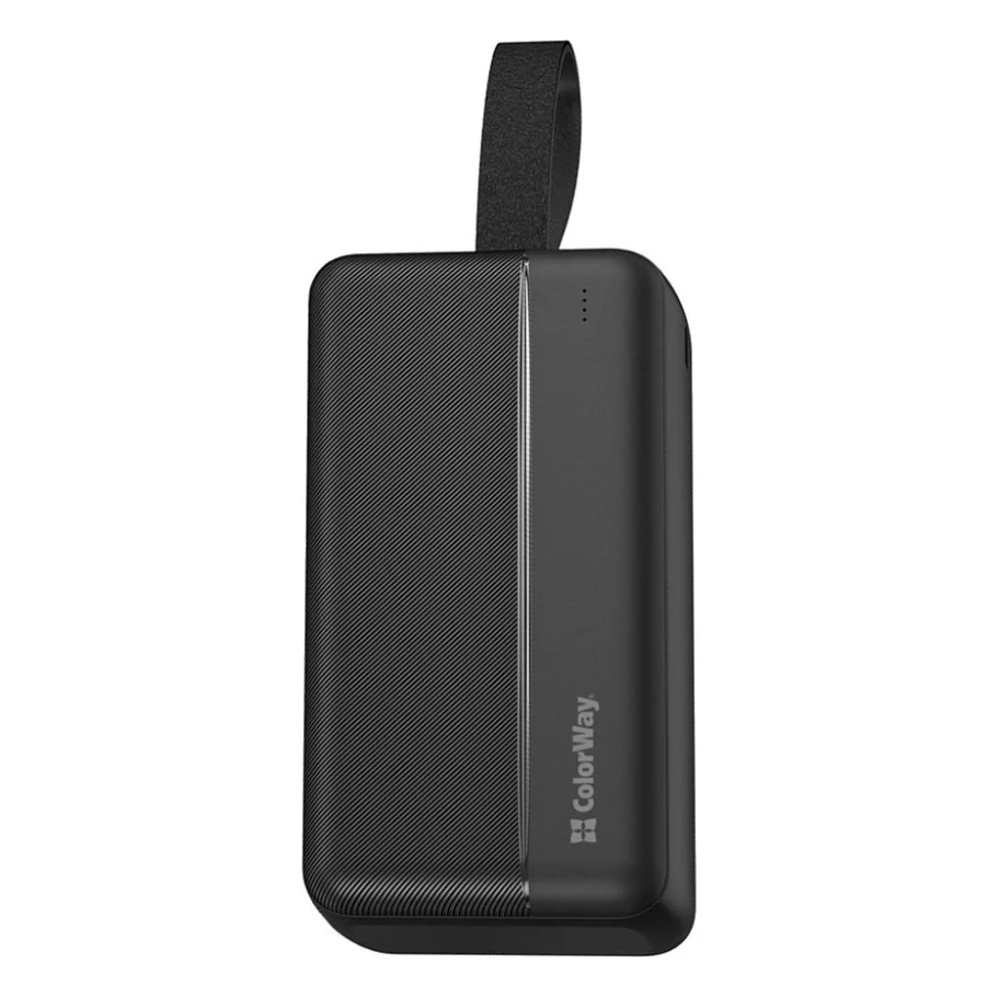 Батарея універсальна ColorWay 30000 mAh High-power 2 PD/20W, QC/3.0, USB-C/Micro-USB (CW-PB300LPC2BK-PD)