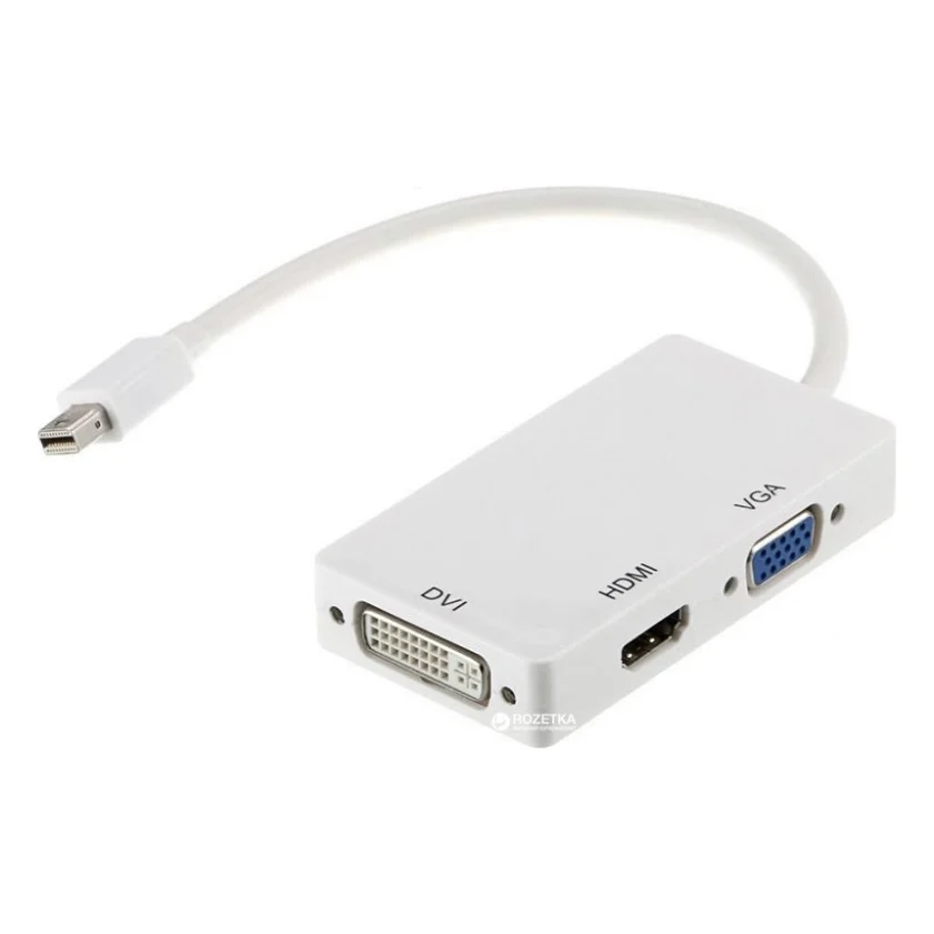 Порт-реплікатор PowerPlant mini Display Port — HDMI, DVI, VGA (3 в 1) (CA910946)