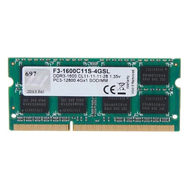 Модуль пам'яті для ноутбука SoDIMM DDR3L 4GB 1600 MHz G.Skill (F3-1600C11S-4GSL)