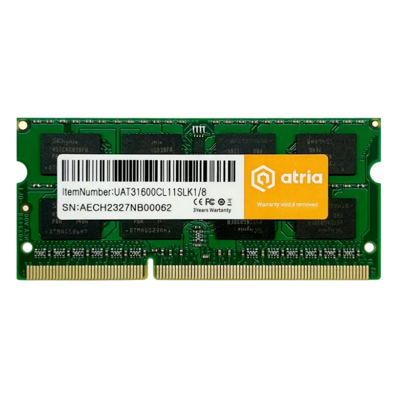 Модуль пам'яті для ноутбука SoDIMM DDR3 8GB 1600 MHz ATRIA (UAT31600CL11SLK1/8)