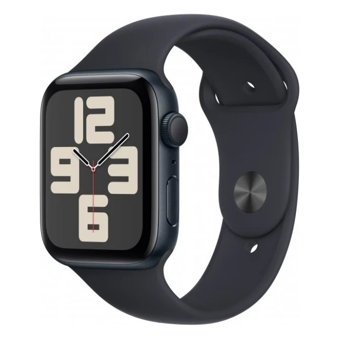 Смарт-годинник Apple Watch SE 2023 GPS 44mm Midnight Aluminium Case with Midnight Sport Band - S/M (MRE73QP/A)