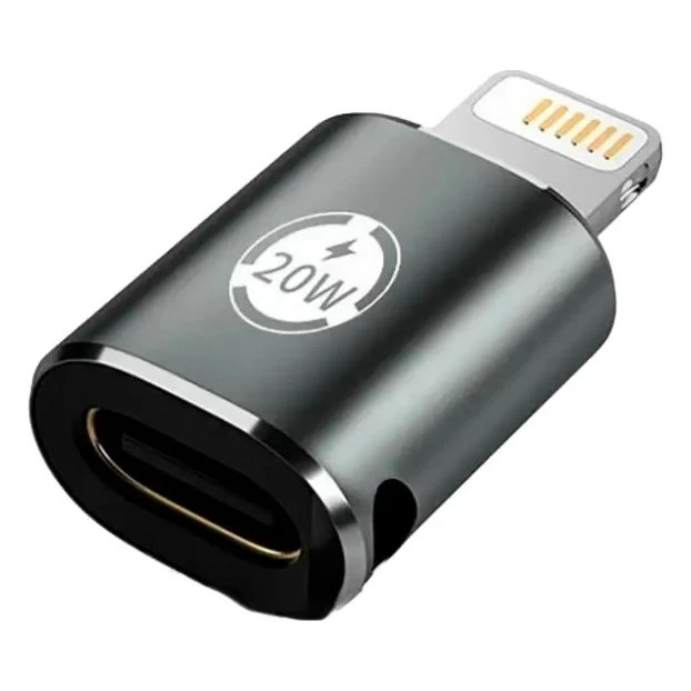 Перехідник AC-015m USB Type-C-Lightning 20W Black XoKo (XK-AC-015m)