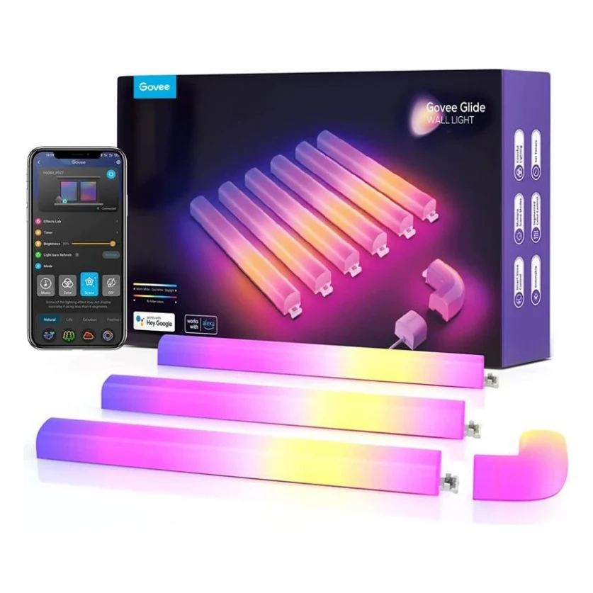 Світильник Govee H6062 Glide RGBIC Wall Light (6+1) RGB (B6062301)