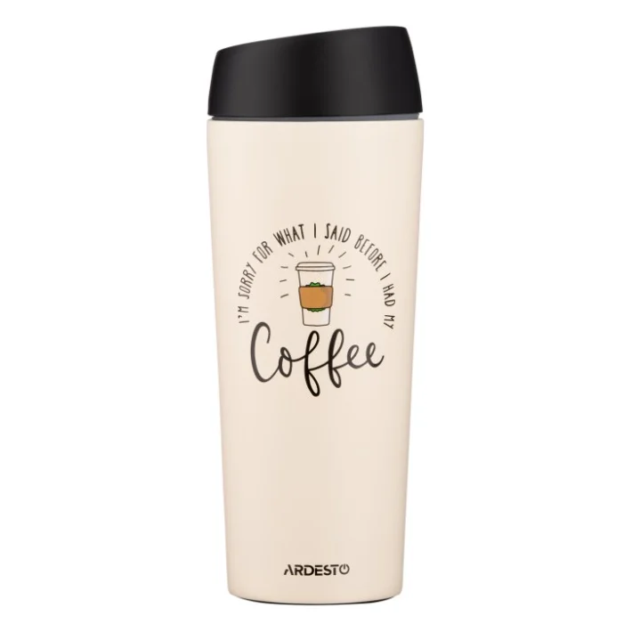 Термочашка Ardesto Coffee Time 450 мл Бежева (AR2645C)