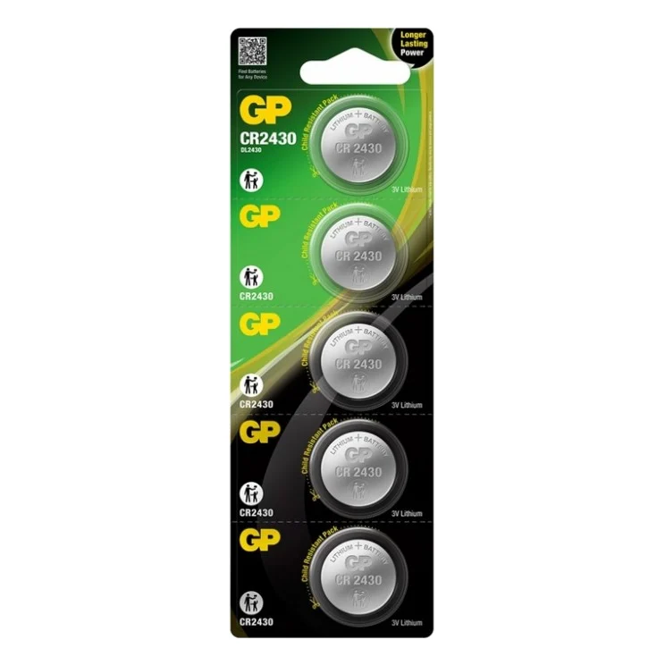 Батарейка Gp CR2430 Lithium 3.0V * 1 (відривається) (CR2430-8U5 / 4891199001154)