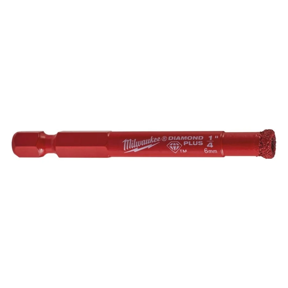 Коронка Milwaukee алмазна Diamond Plus, 6мм, з хвостовиком (49560505)