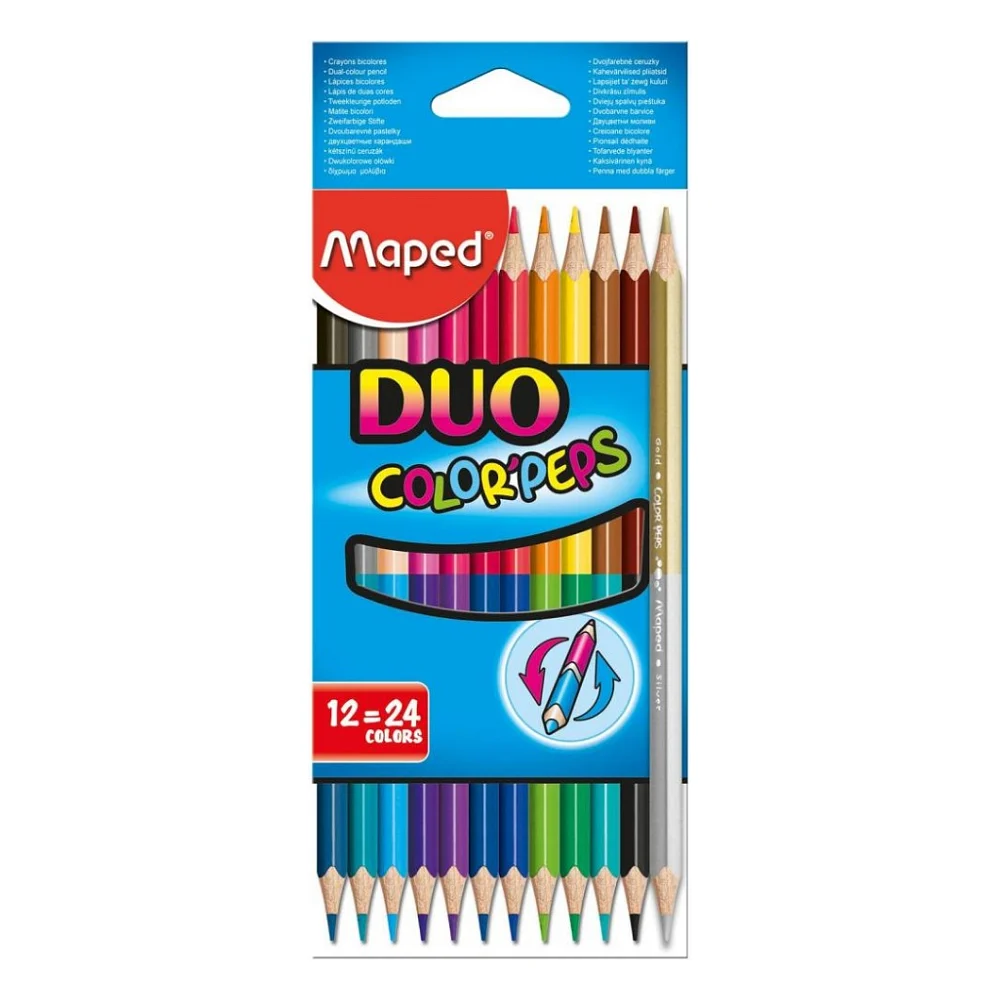 Набір для творчості Maped Color Peps Duo двосторонні 12 шт. 24 кольори (MP.829600)