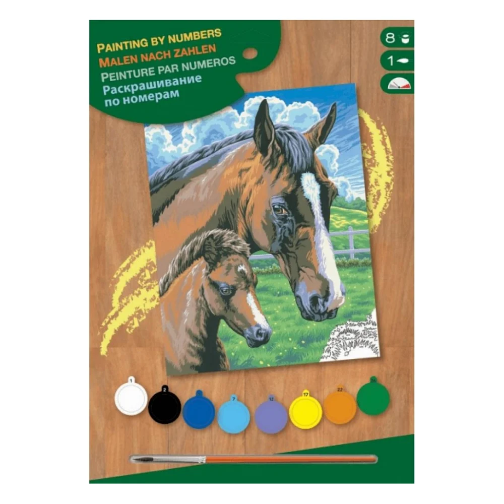 Набір для творчості Sequin Art PAINTING BY NUMBERS JUNIOR Horse and Foal (SA0030)
