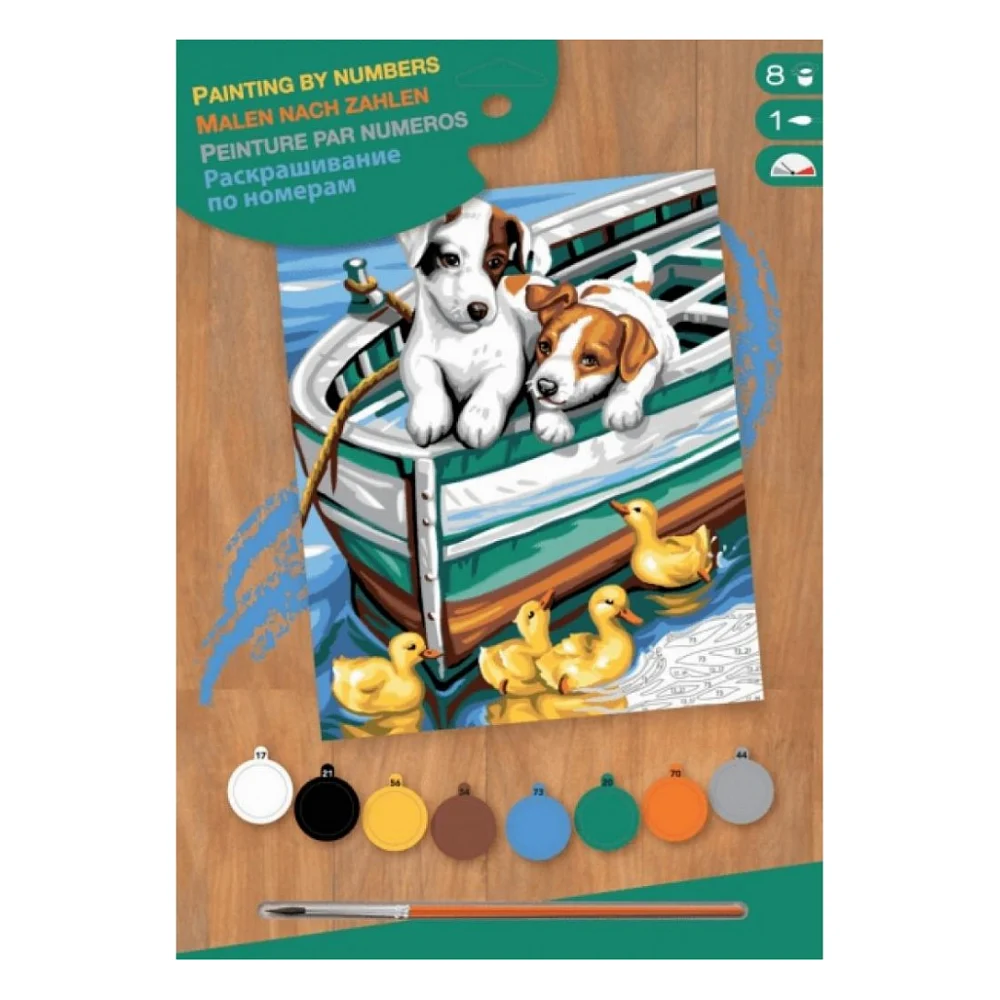 Набір для творчості Sequin Art PAINTING BY NUMBERS JUNIOR Puppies and Ducks (SA1332)