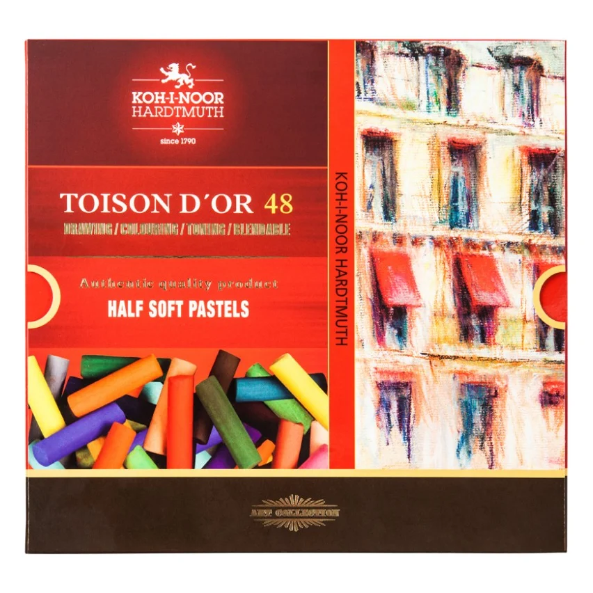 Пастель Koh-i-Noor Toison D'or суха м'яка 1/2 (половинки) 48 кольорів (8546)