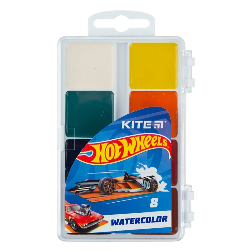 Акварельні фарби Kite Hot Wheels 8 кольорів (HW23-065)