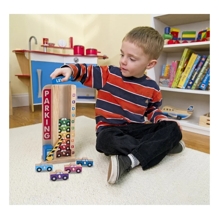 Ігровий набір Melissa&Doug дерев'яний "Паркування та машинки" (MD15182) — фото 4