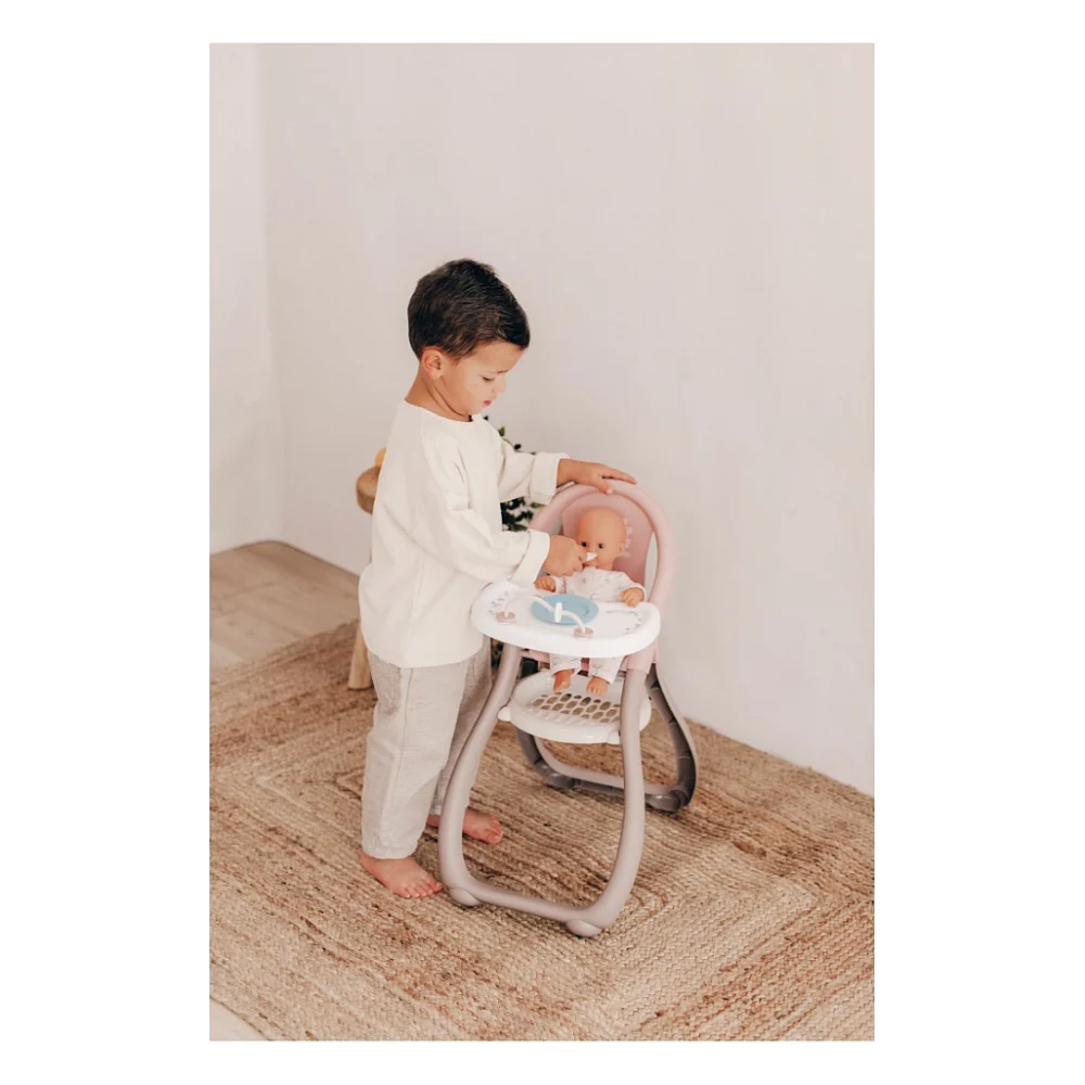 Ігровий набір Smoby Toys Стільчик для годування Baby Nurse Сірий-рожевий (220370) — фото 5