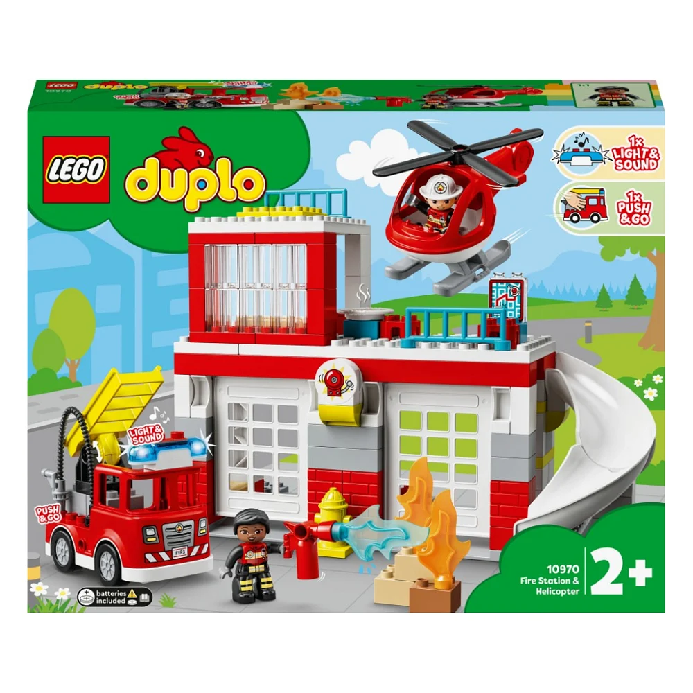 Конструктор LEGO DUPLO Town Пожежна частина та вертоліт 117 деталей (10970)