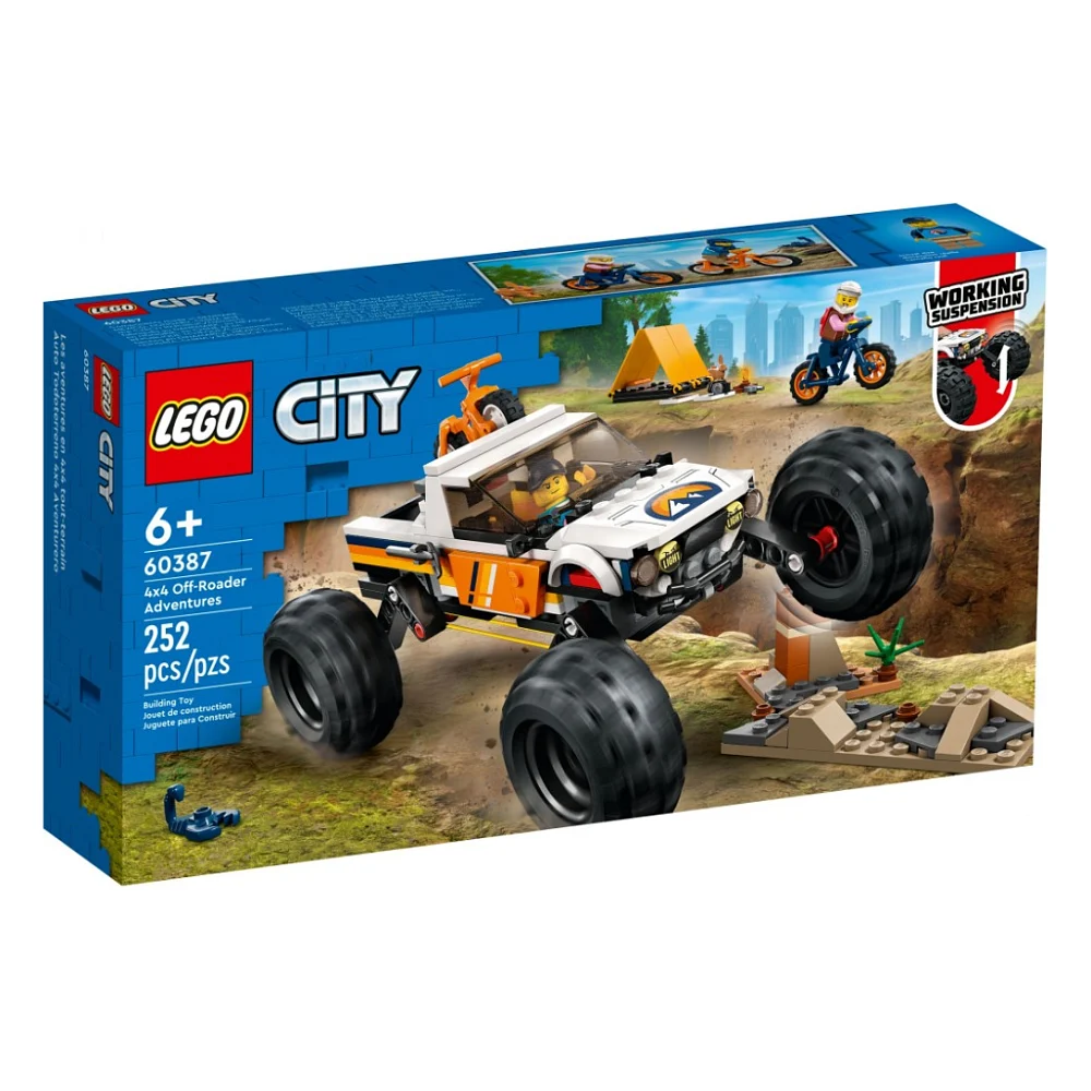 Конструктор LEGO City Пригоди на позашляховику 4x4 252 деталі (60387)