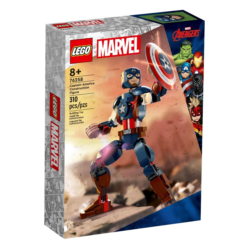Конструктор LEGO Marvel Фігурка Капітана Америка для складання 310 деталей (76258)