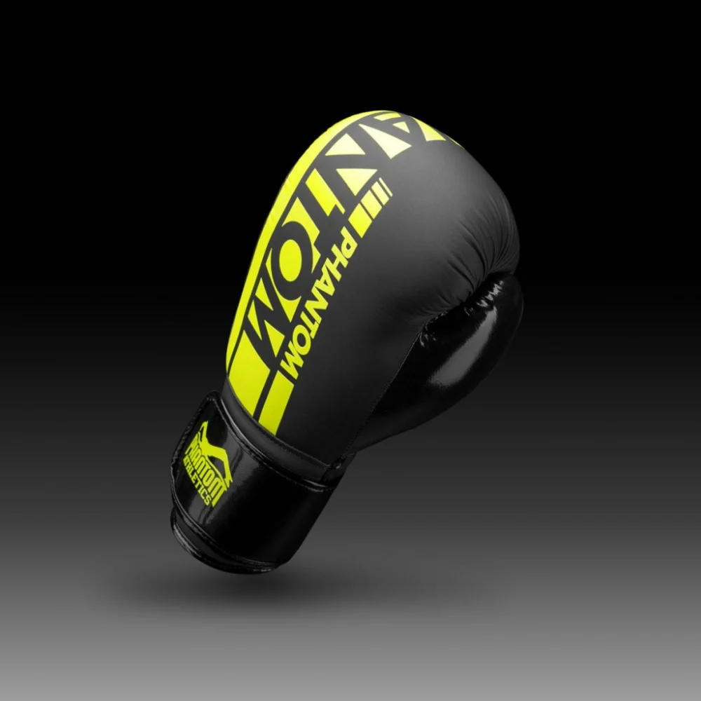 Боксерські рукавички Phantom APEX Elastic Neon Black/Yellow 10oz (PHBG2300-10) — фото 2