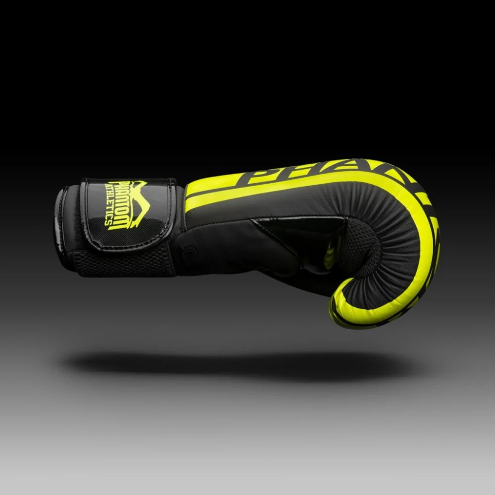 Боксерські рукавички Phantom APEX Elastic Neon Black/Yellow 10oz (PHBG2300-10) — фото 3