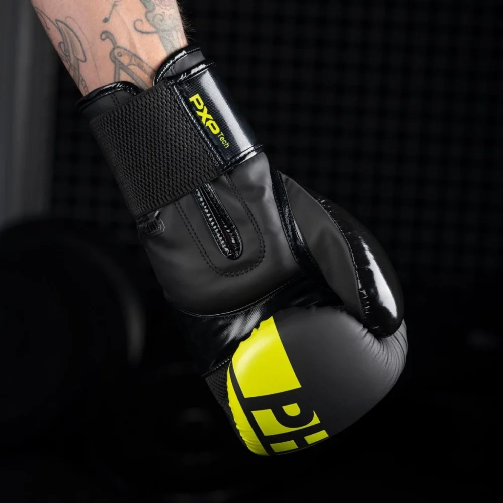 Боксерські рукавички Phantom APEX Elastic Neon Black/Yellow 10oz (PHBG2300-10) — фото 5