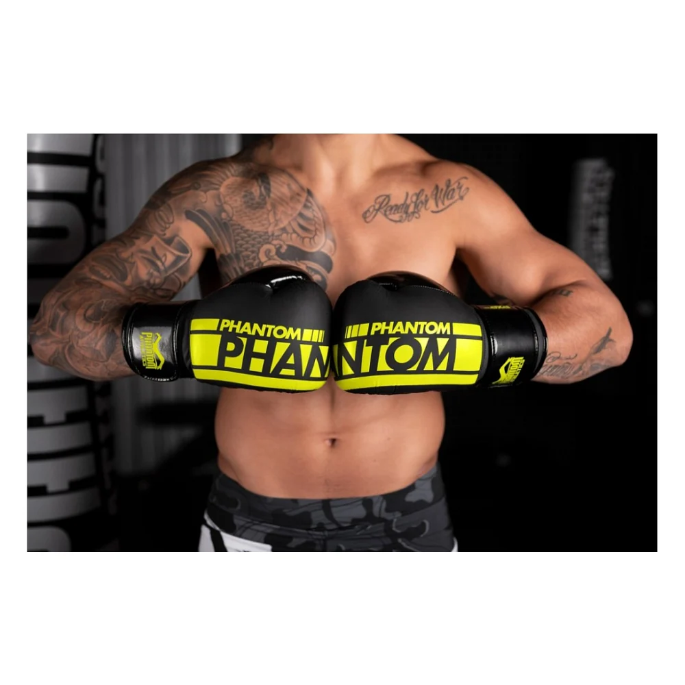Боксерські рукавички Phantom APEX Elastic Neon Black/Yellow 10oz (PHBG2300-10) — фото 10