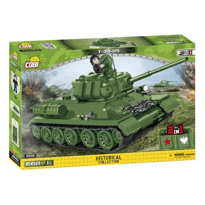 Конструктор Cobi Друга Світова Війна Танк Т-34/85, 668 деталей (COBI-2542)