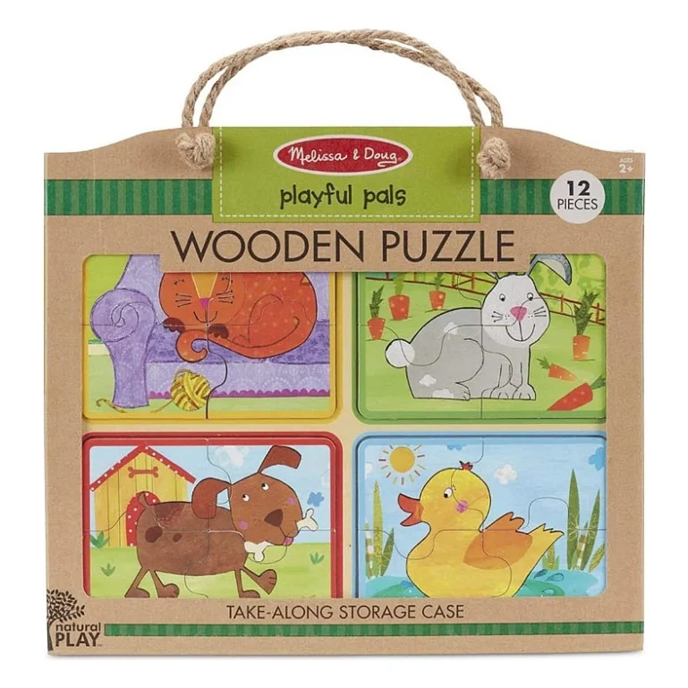 Пазл Melissa&Doug дерев'яні у футлярі "Грайливі друзі" (MD31364)