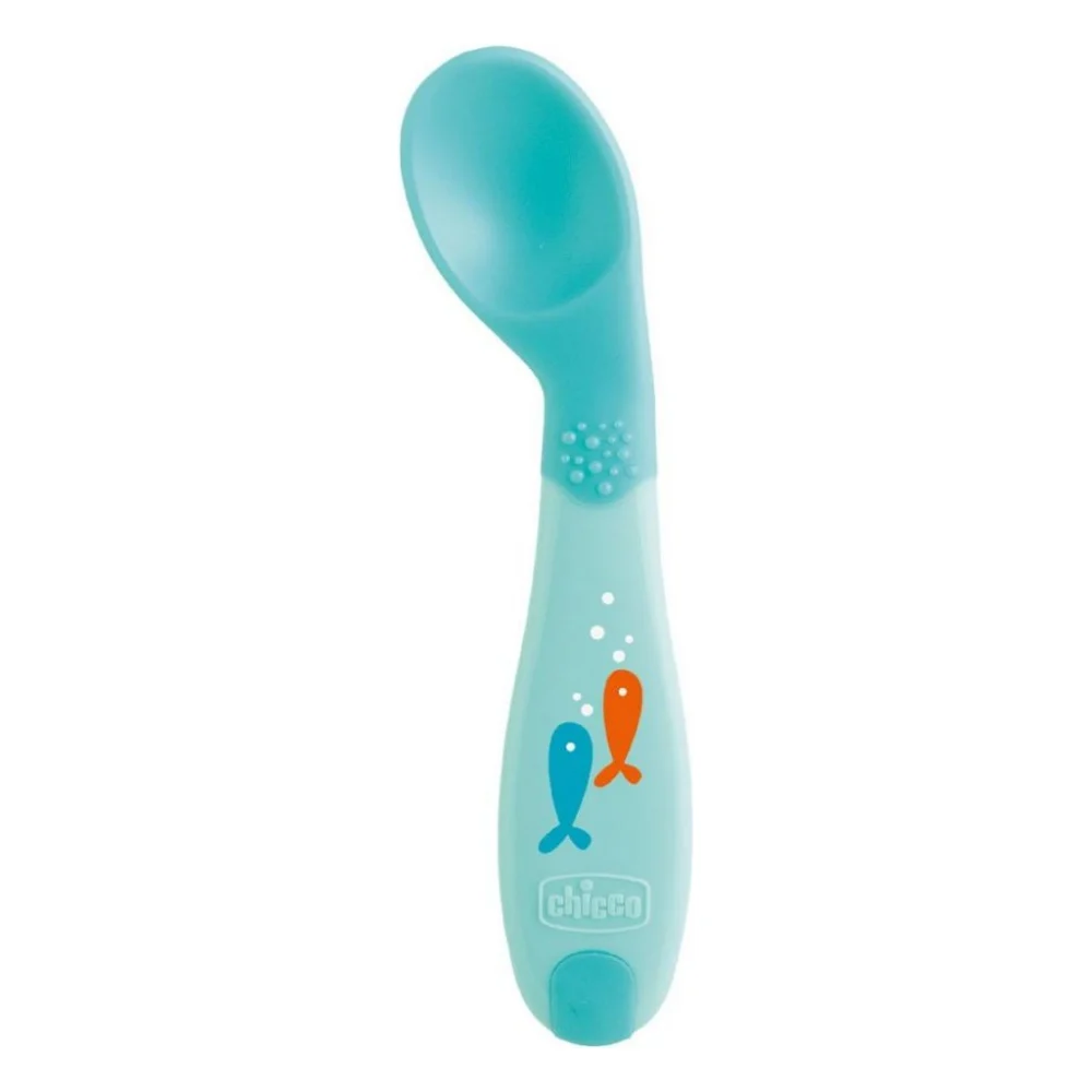 Набір дитячого посуду Chicco Ложка First Spoon 8 м+ (блакитна) (16100.20)