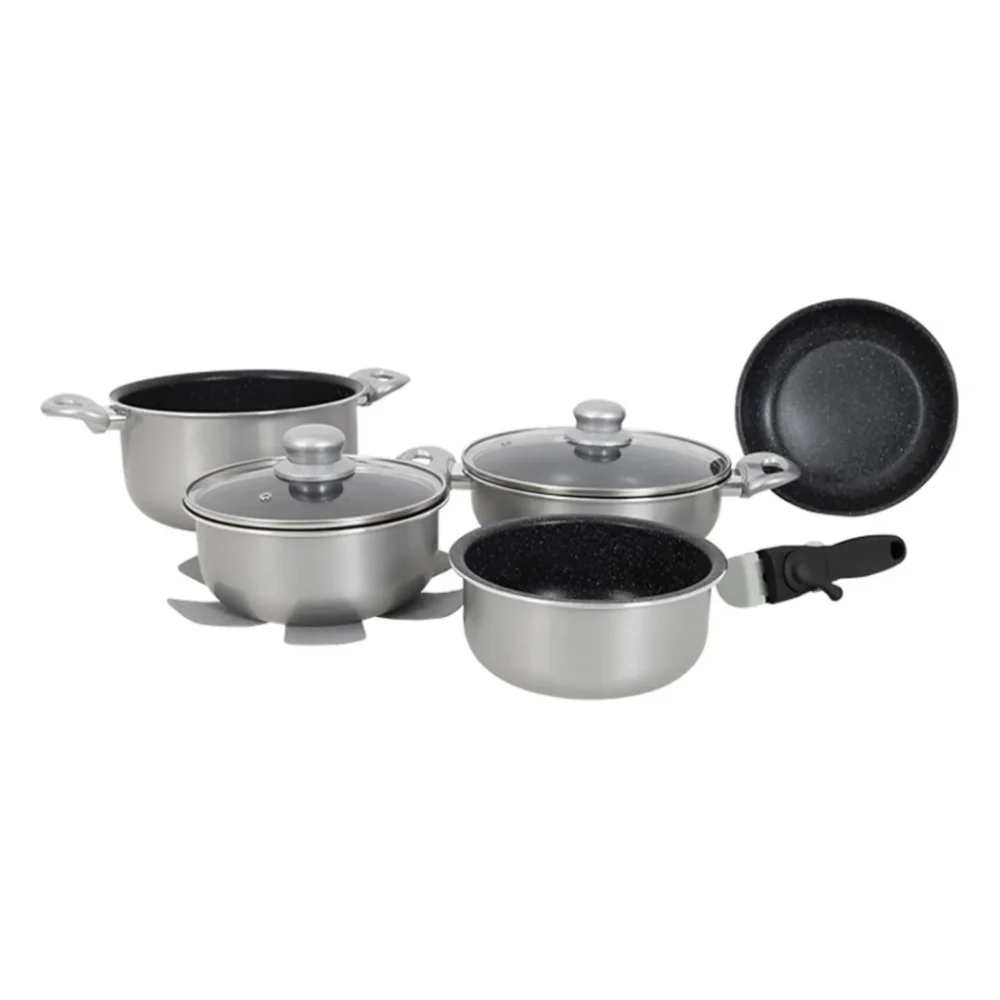 Набір посуду Gimex Cookware Set induction 8 предметів Silver (6977227)