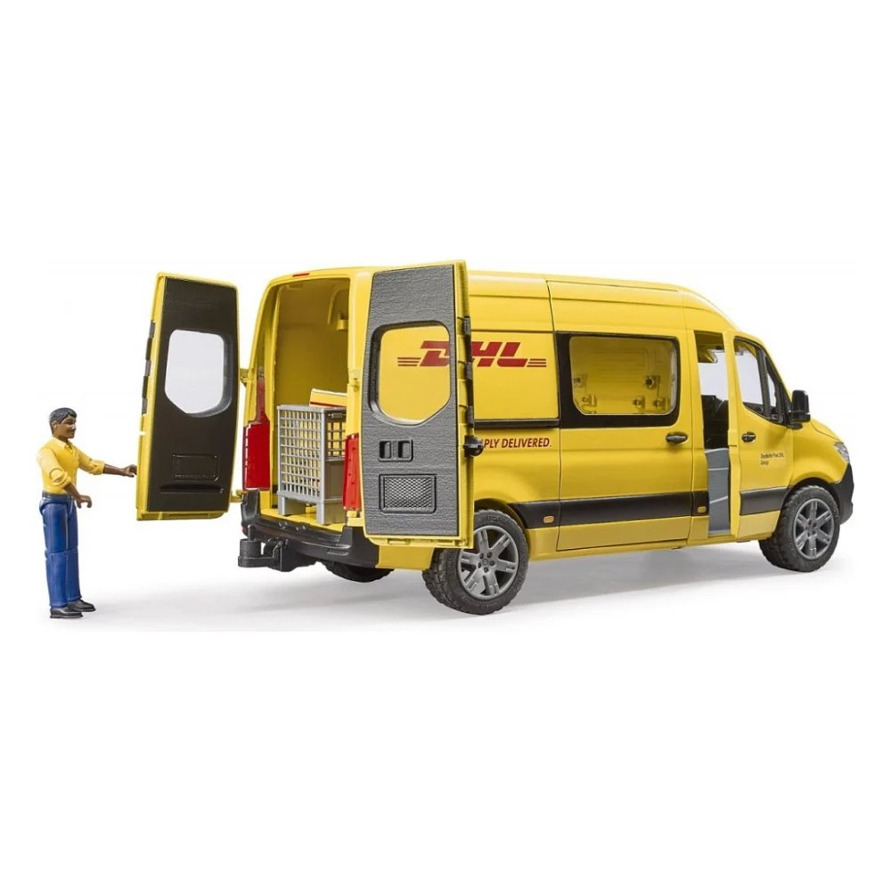 Спецтехніка Bruder автомобіль MB Sprinter кур'єр DHL з фігуркою (02671) — фото 5