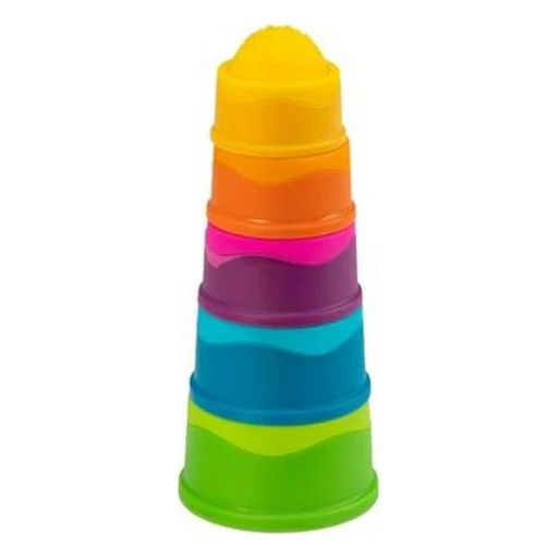 Розвиваюча іграшка Fat Brain Toys Пірамідка тактильна Чашки dimpl stack (F293ML)