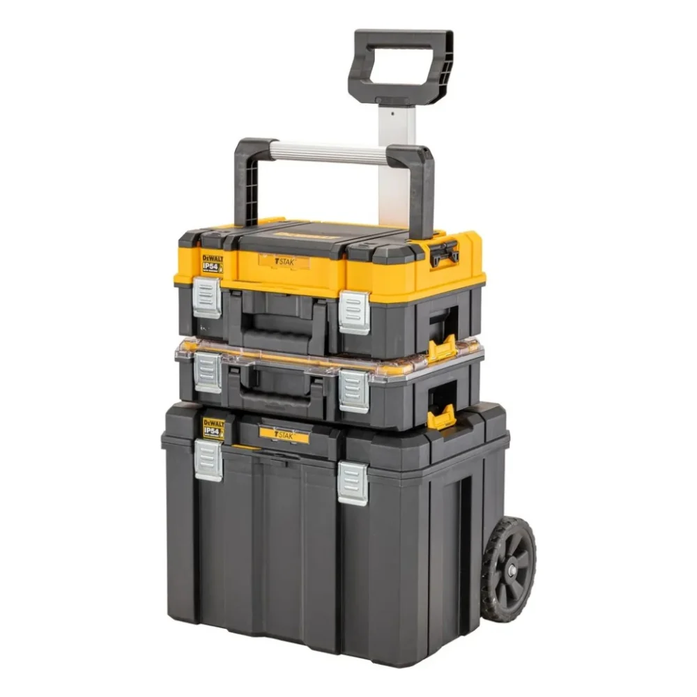 Ящик для інструментів DeWALT комплект TSTAK 2.0 ящик+органайзер+ящик-візок (DWST83411-1)