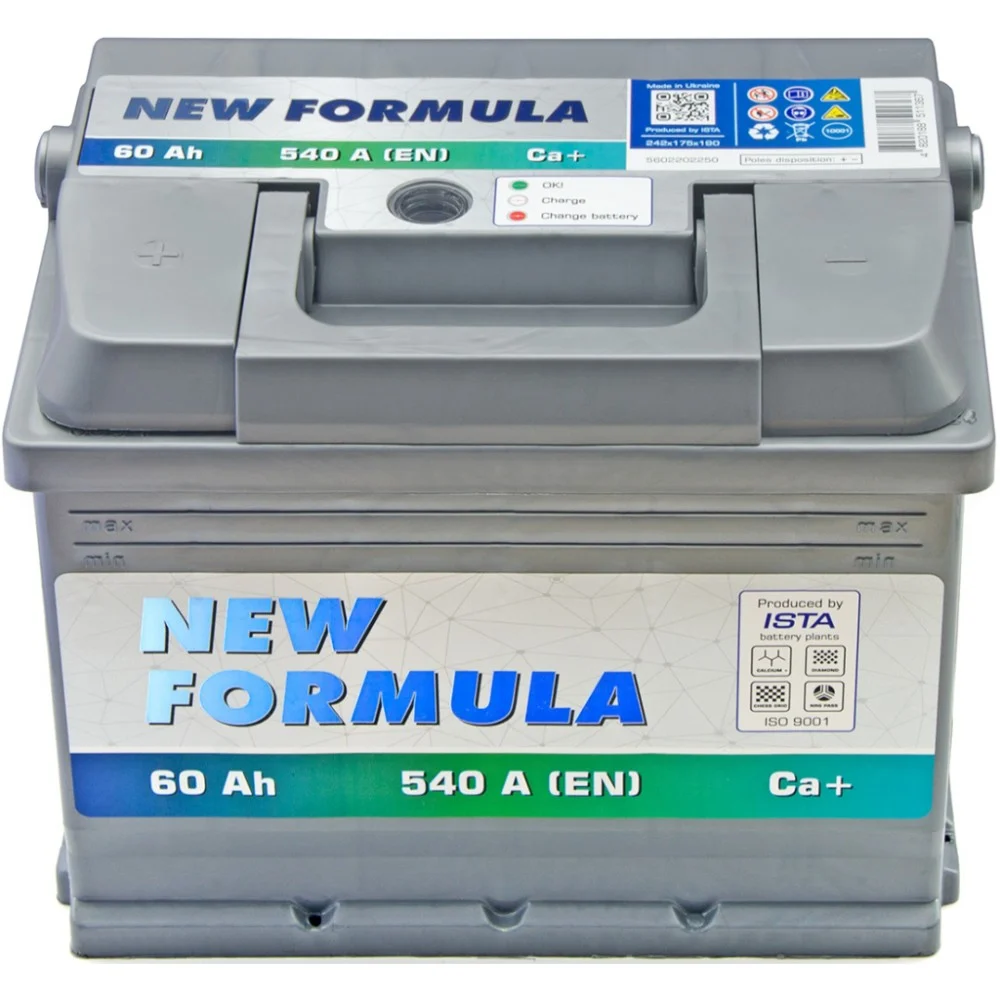 Акумулятор автомобільний NEW FORMULA 60Ah (+/-) 540EN (5602202250) — фото 3