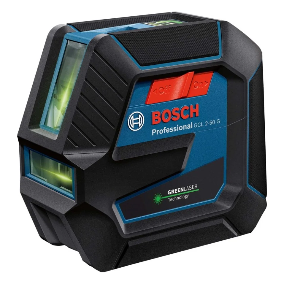 Лазерний нівелір Bosch Professional GCL 2-50 G, до 15 м, з тримачем RM 10, затиском DK 10, мішенню, кейс (0.601.066.M02)