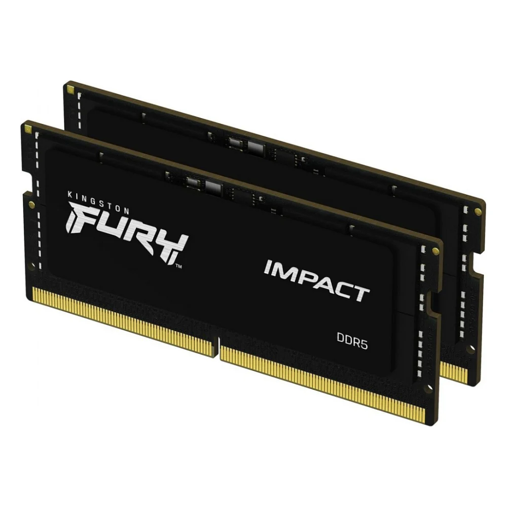 Модуль пам'яті для ноутбука SoDIMM DDR5 64GB (2x32GB) 5600 MHz FURY Impact Kingston Fury (ex.HyperX) (KF556S40IBK2-64)