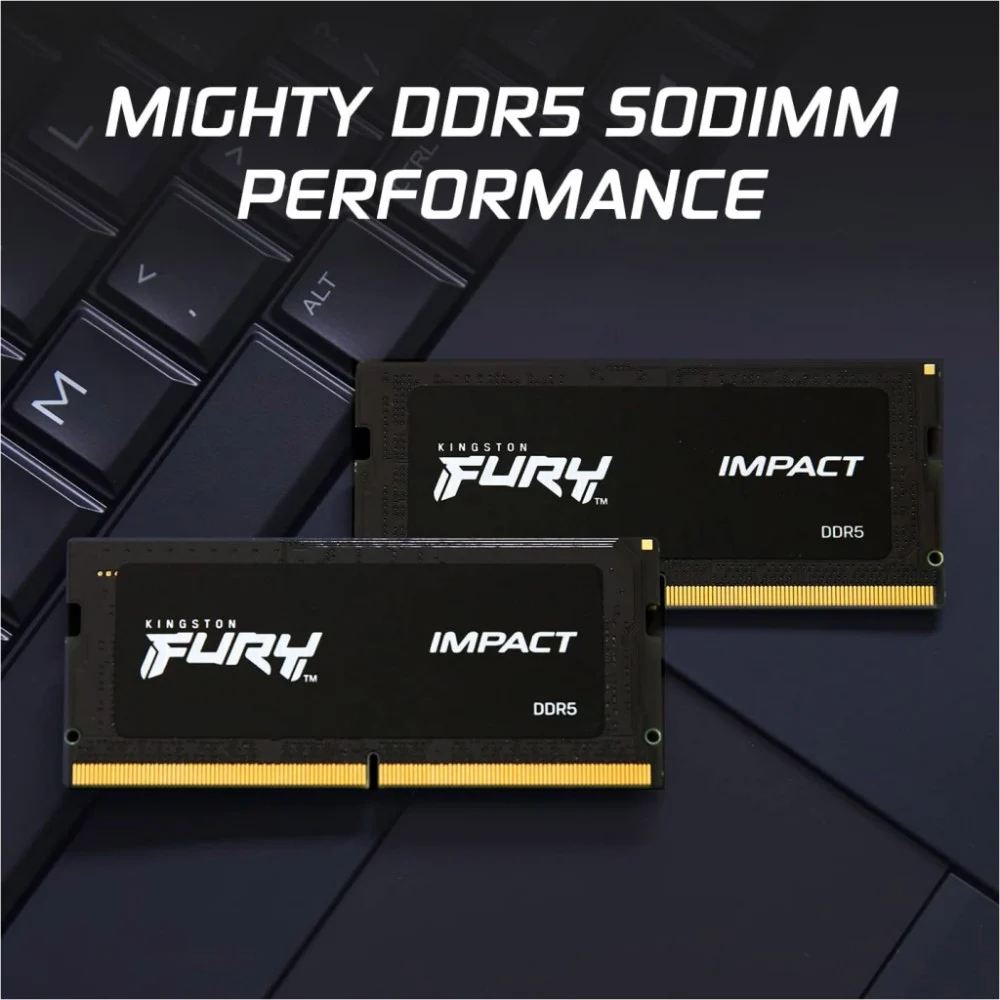 Модуль пам'яті для ноутбука SoDIMM DDR5 64GB (2x32GB) 5600 MHz FURY Impact Kingston Fury (ex.HyperX) (KF556S40IBK2-64) — фото 5