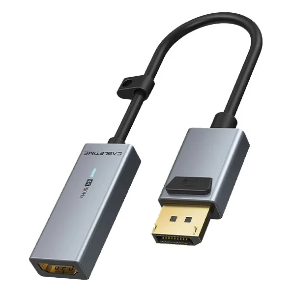 Адаптер Сabletime DisplayPort - HDMI (M/F), 0.2 м, Gray (CP20A)
