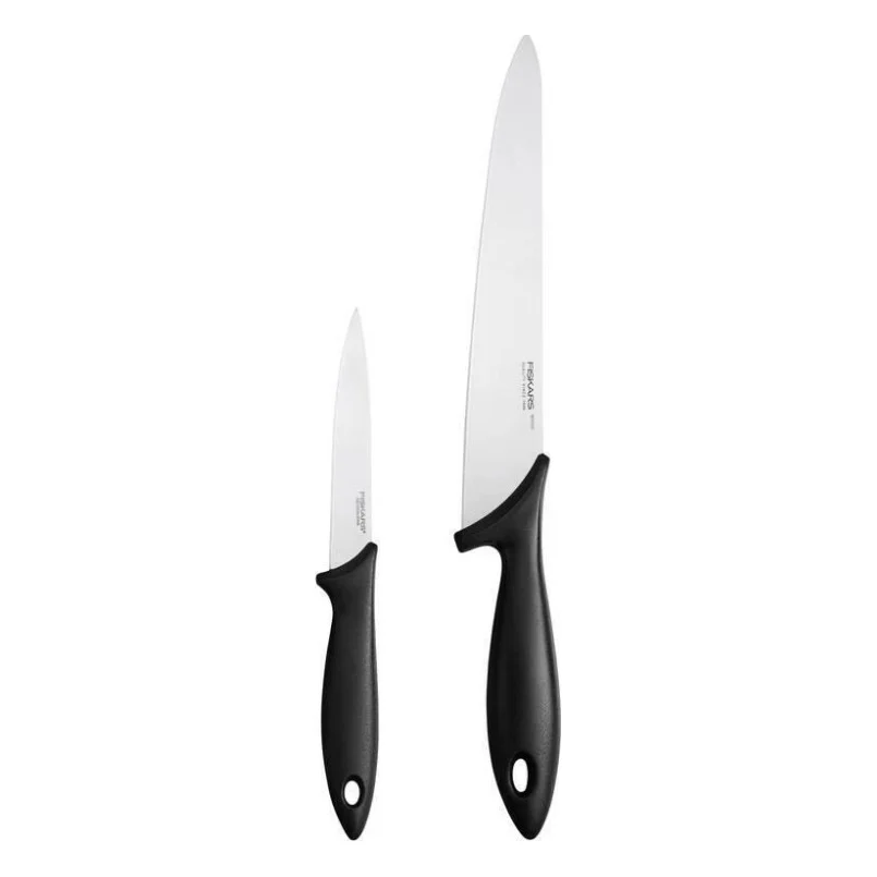 Набір ножів Fiskars Essential для шеф-кухаря 2 шт (1065582)