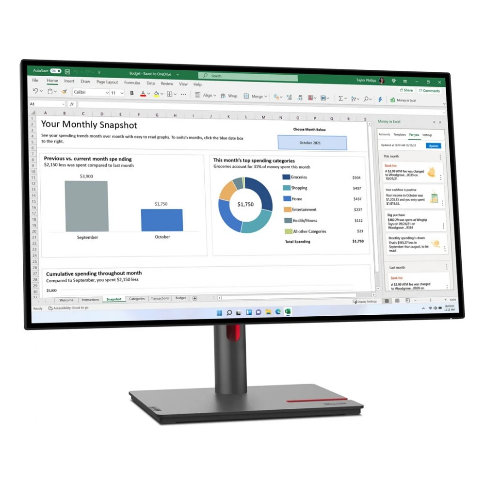Монітор Lenovo T27h-30 (63A3ZAT1UA) — фото 2