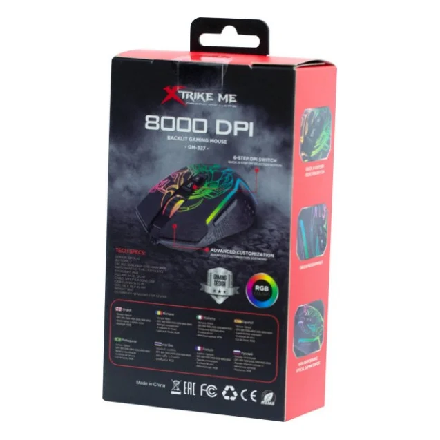 Мишка Xtrike ME GM-327 USB RGB Black (GM-327) — фото 9