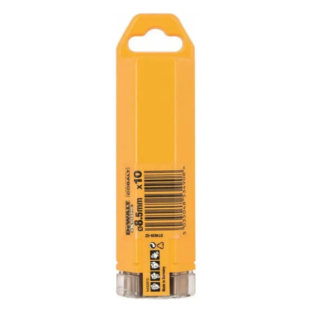 Свердло DeWALT EXTREME INDUSTRIAL COBALT HSS-CO, 8,5 х 117 х 72 мм, 10 шт (DT4939) — фото 3