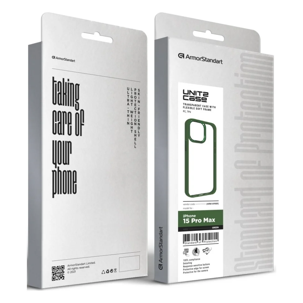 Чохол до мобільного телефона Armorstandart UNIT2 Apple iPhone 15 Pro Max Green (ARM69989) — фото 5
