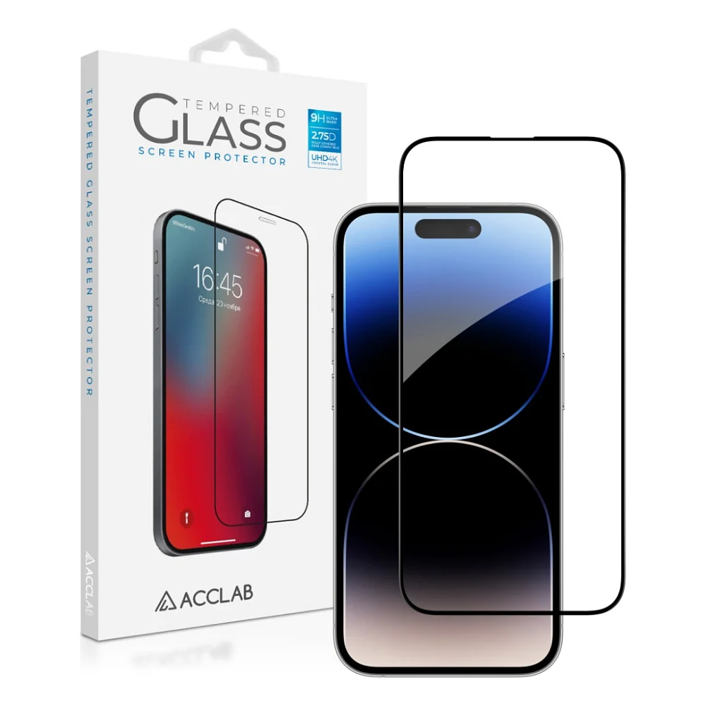 Скло захисне ACCLAB Full Glue Apple iPhone 14 Pro (1283126541971)